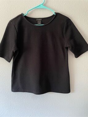 Ann Taylor Factory Black Textures Knit Top Small